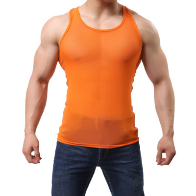 Canotta Uomo Slim Fit | Scollo A U Senza Maniche | In Pelle Per Clubwear | Look Sexy E Moderno