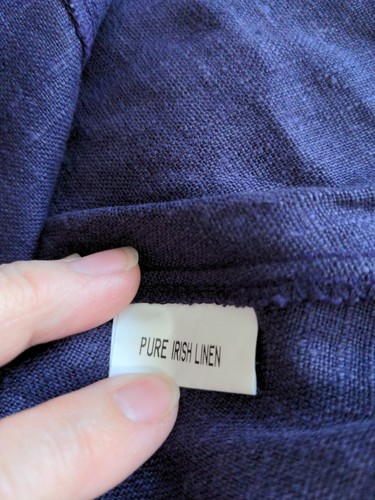 Mackmin London Fab. Lavender Purple Linen Skirt Size M L 100% Irish linen - 第 6/7 張圖片