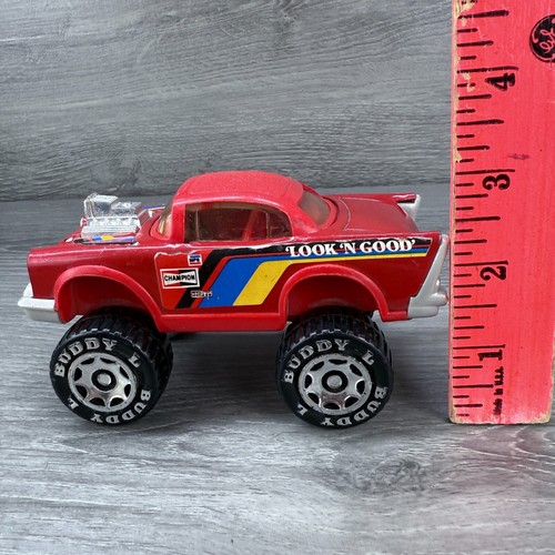 Vtg 1984 Buddy L Monster Truck Car Red Look 'N Good' Metal & Plastic Toy - Picture 9 of 12