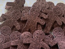CREATOLOGY CHRISTMAS FOAM GLITTER STICKERS GINGERBREAD MEN ALL DARK BROWN 30 PC