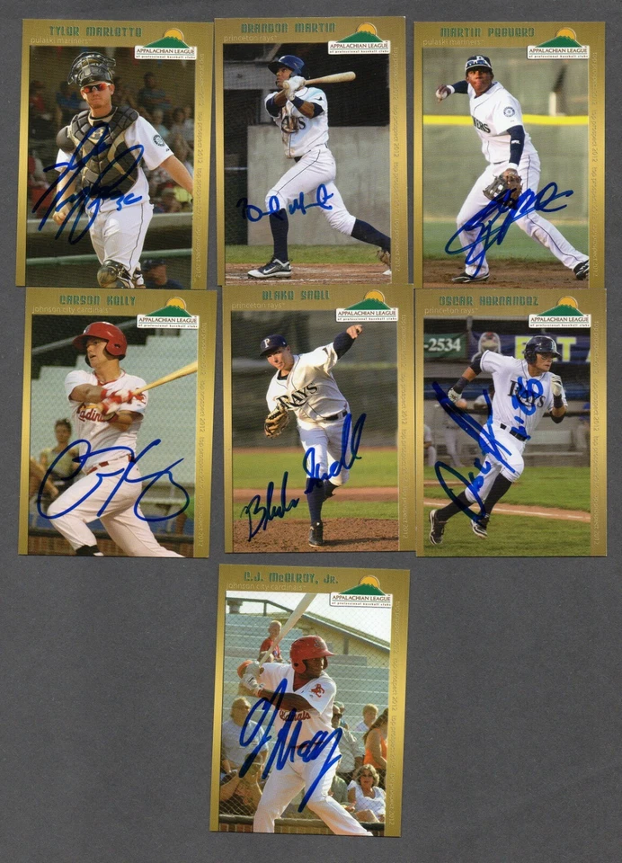 2012 Appalachian League Top Prospect Set Partial Signed 16/30 Kepler Snell Osuna Foto 2 de 2