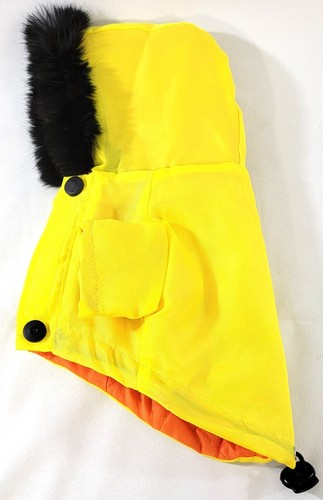 Pet XS Dog Coat Yellow Parka with Hood EZ On/Off Style