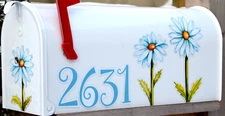 Mailbox Magnet Partial Cover Daisy Trio Address Nbrs for White Mail Box
