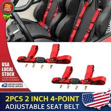 Racing Harness Seat Belt 4 Point Fixing Mounting Red Car Safety Racing Seat Belt Racing Harness Seat Belt 4 Point Fixing Mounting Red Car Safety Racing Seat Belt