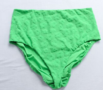 Bravissimo Women's Ostia High Waisted Floral Swim Briefs LB3 Green Size XL