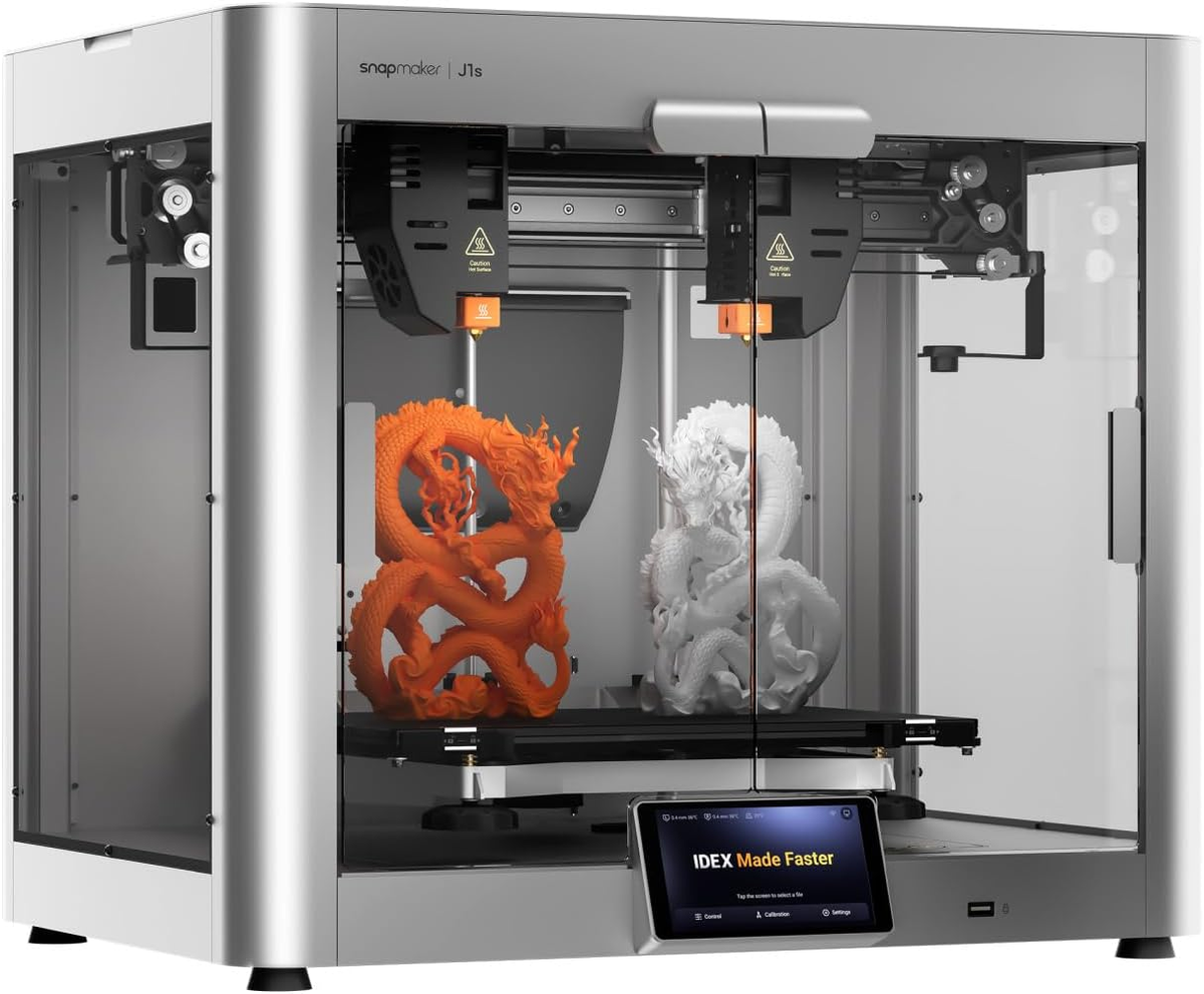 Snapmaker J1S 3D Printer, IDEX 3D Printer 5X Fast Speed, FDM Snapmaker J1S 3D Printer, IDEX 3D Printer 5X Fast Speed, FDM