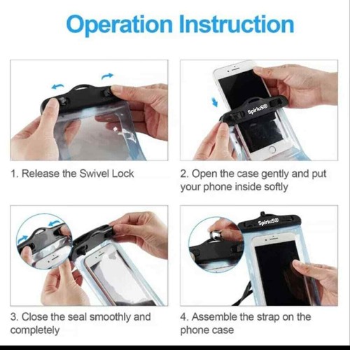 SpiriuS Custodia Impermeabile Cover Borsa per Cellulari + Cordino Collo - Foto 12 di 265