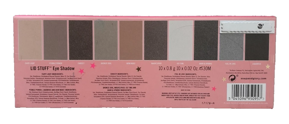 SOAP & GLORY PERFECT TEN EDICIÓN LIMITADA PALETA DE SOMBRAS DE OJOS DE 10 TONOS TOTALMENTE NUEVA Foto 2 de 2