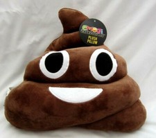 Almohada de felpa rellena emoji triángulo emoticono caca marrón de 10" - ¡Nueva! V2