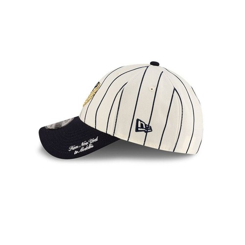 New Era 9FORTY TRUE Collaboration Pinstripe Chrome White Navy Visor 14674649 - Picture 5 of 7