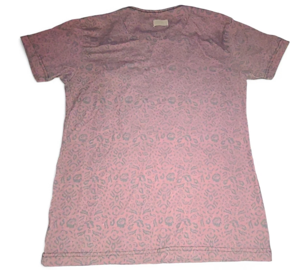 Entree LS Teddy Bear Emblem on Pocket Purple/Black T-Shirt Sz Sm - Image 2 of 4