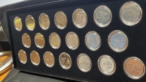 1999 - 2008 ( 4 GIFT BOX ) 24k GOLD / PLATINUM LAYERED MINT QUARTER SET - Picture 11 of 12