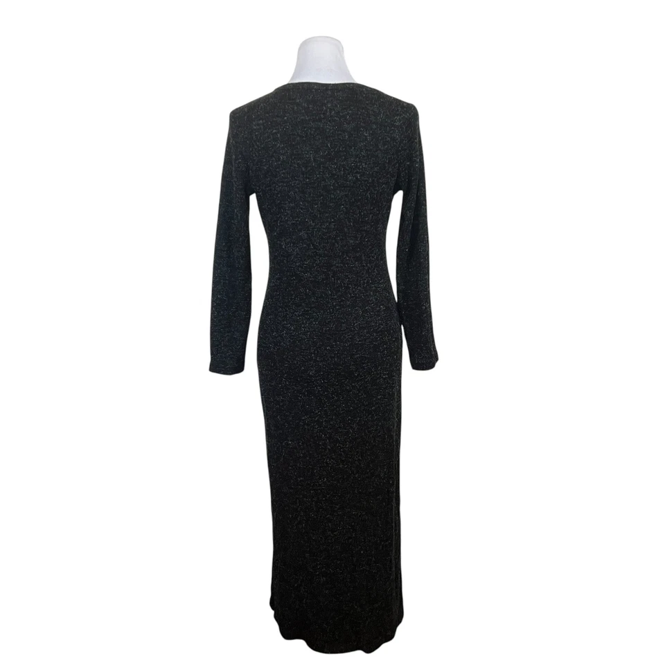 Vestido Suéter All That Jazz Vintage Negro Blanco Moteado Con Botones Años 90 Grunge Foto 4 de 4