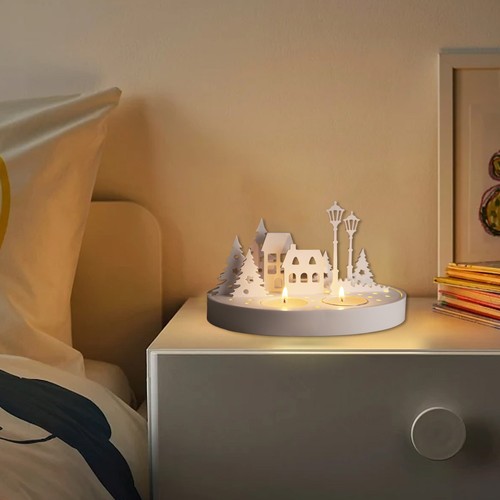 3D House Candle Holder Silicone Mold Casting Expoxy Resin Mould Making Tool - Picture 7 of 12