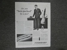 Eversharp Magazine Ad---1934----Doric adjustable nib ad
