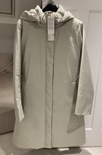 New Uniqlo Women Hybrid Down Hooded Coat Medium M In Natural