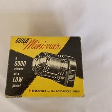 VINTAGE ANTIQUE Guild Mini-Viewer W/ORIG BOX 2" x 2" PHOTO Slides PHOTOGRAPHY