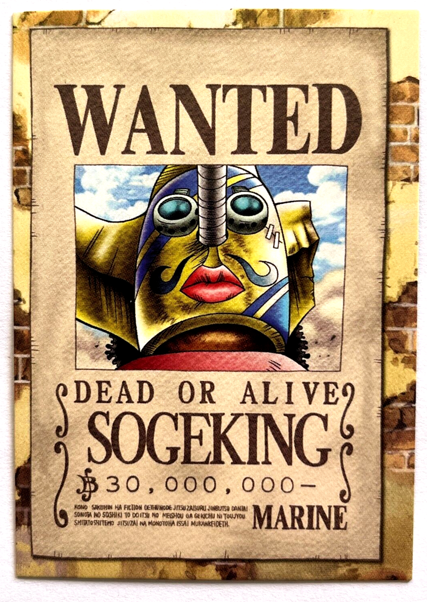 2022 ONE PIECE Epic Journey Panini Card #125 SOGEKING WANTED Italy