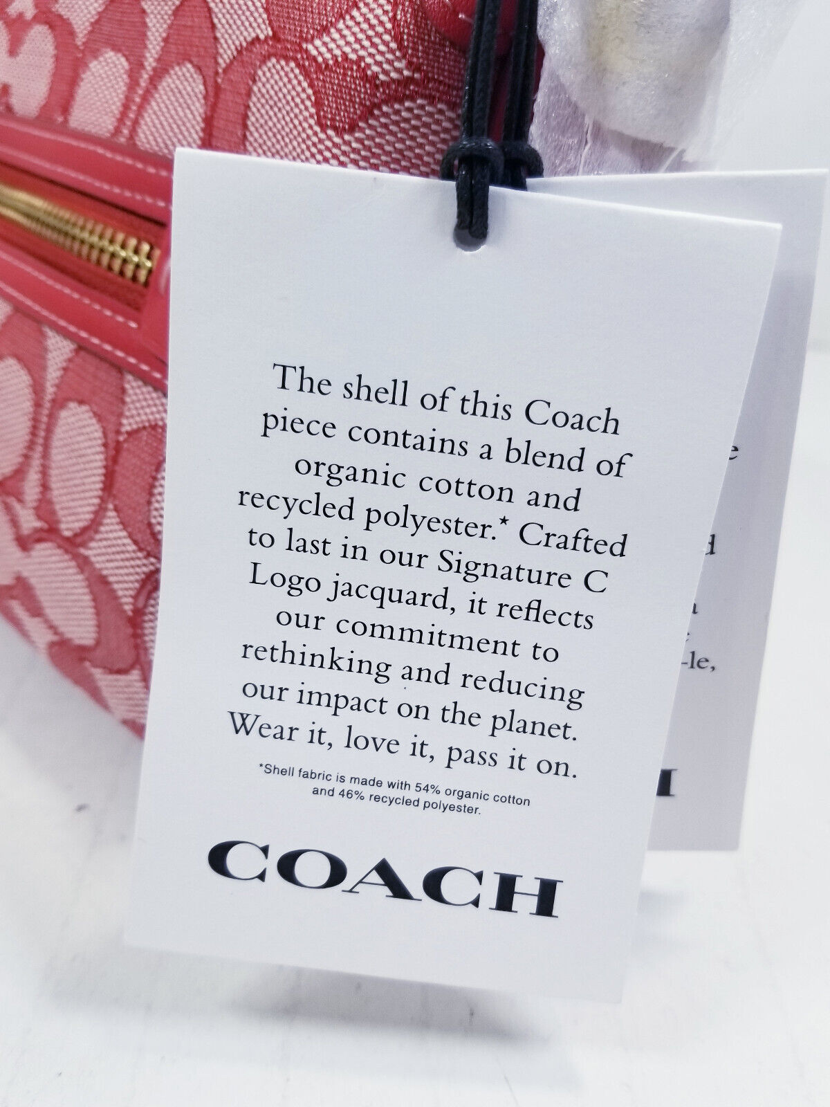 Coach Signature Logo Jacquard Demi Shoulder Bag - Sport Red