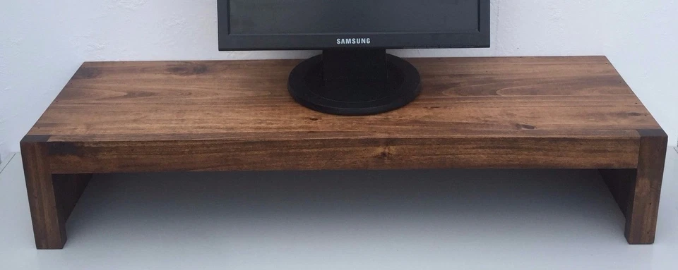 Elevador de TV/portátil/barra de sonido soporte moderno madera maciza hecho en EE. UU.  Foto 4 de 4