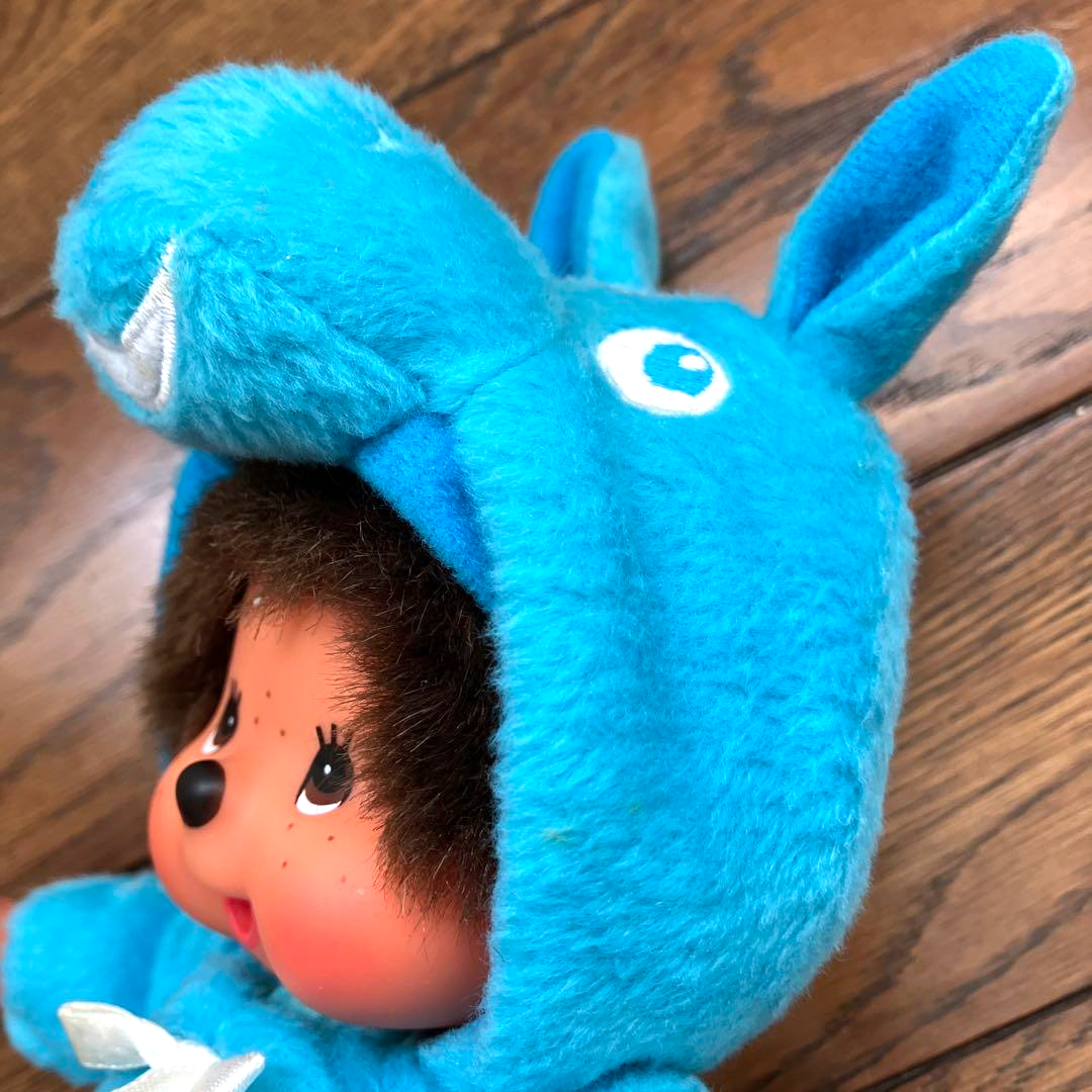 Monchhichi Rody Blue Plush Retro Sekiguchi Japan Collab