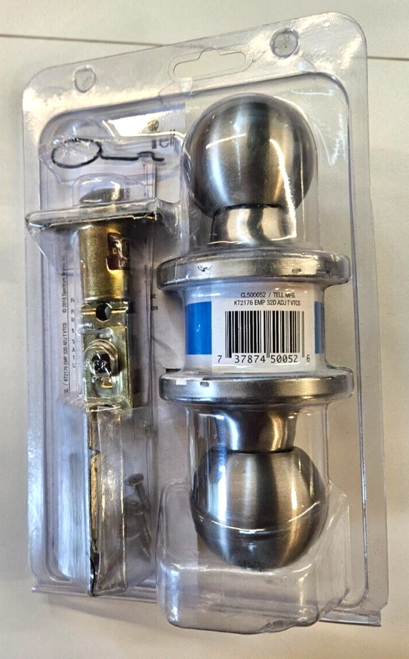 Cerradura de puerta de privacidad interior de acero inoxidable satinado Empire Light Duty Tell Manuf Foto 2 de 2