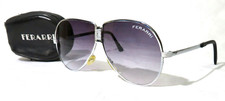 Ferarri Vintage Folding Aviator Sunglasses Silver metal frame