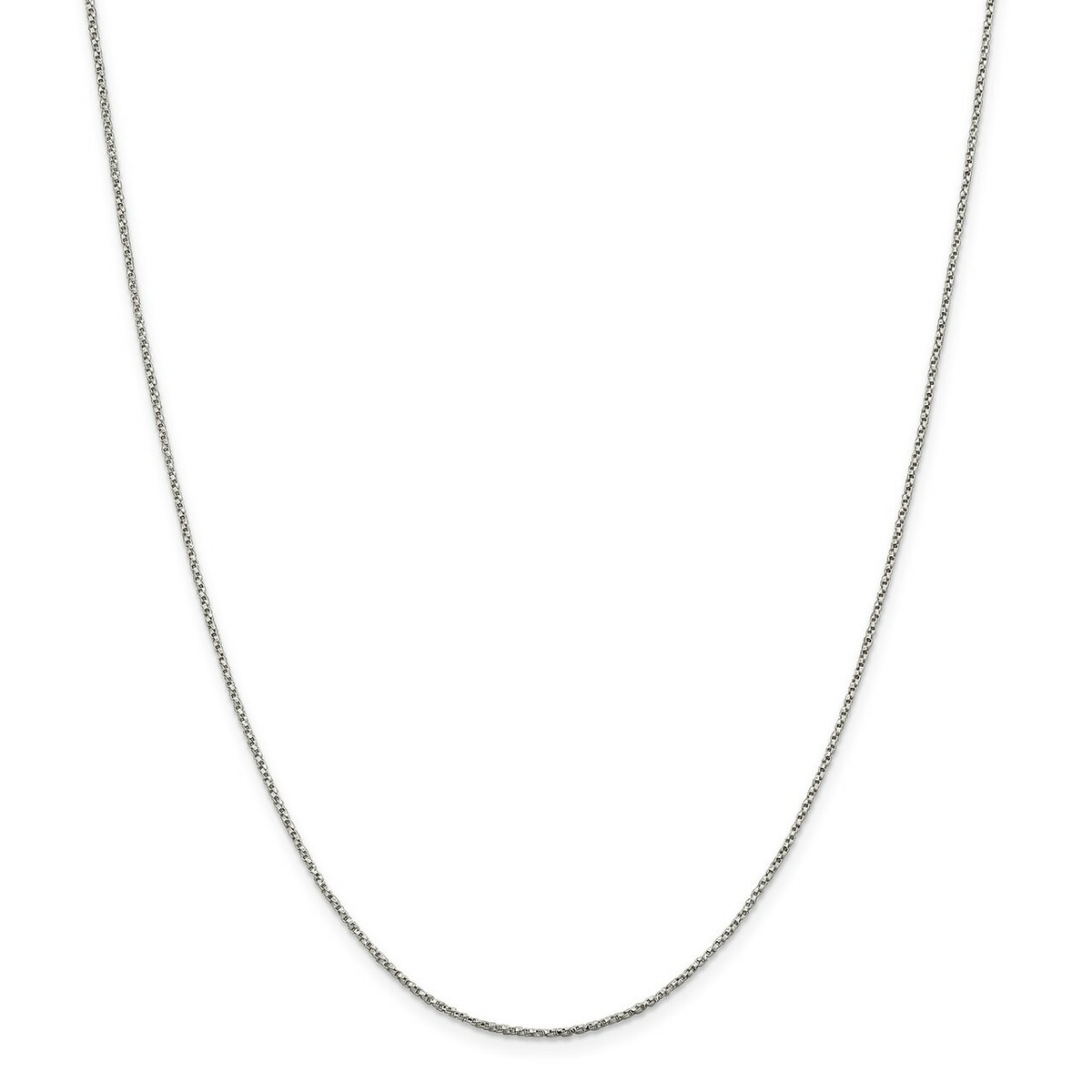 Sterling Silver 1.25mm Twisted Box Chain Necklace QPE26 | eBay