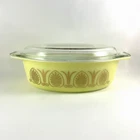 Vintage Golden Classic Pyrex 2.5qt Promotion Casserole Dish 045 w/ Lid 1962-63