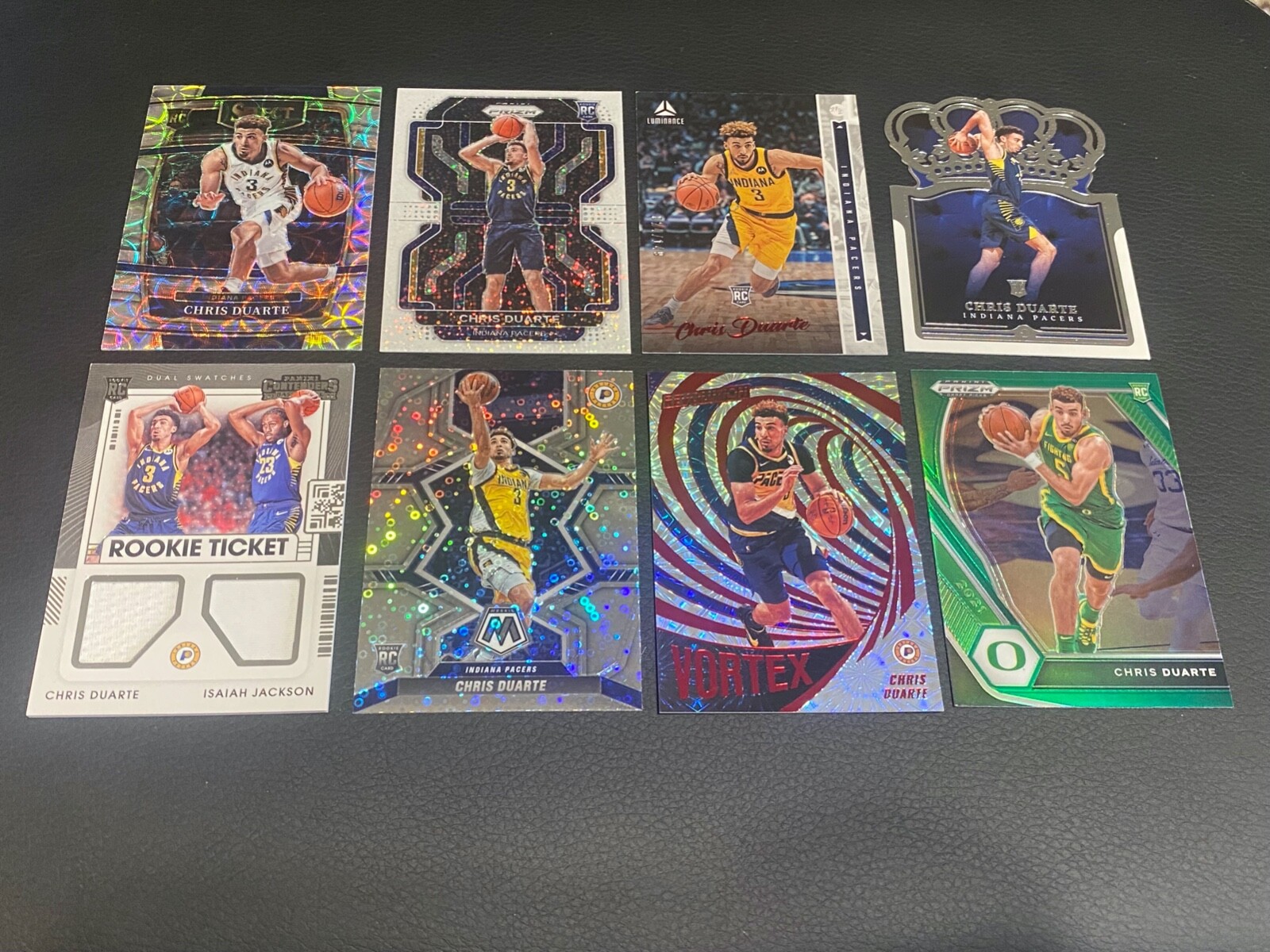 2021-22 Chris Duarte White Sparkle Prizm Panini Prizm RC #315 Pacers (OBO)