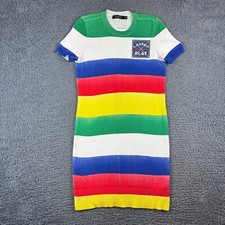 Ralph Lauren Jumper Dress Womens Medium Colourblock Summer Preppy Knit LRL Y2K