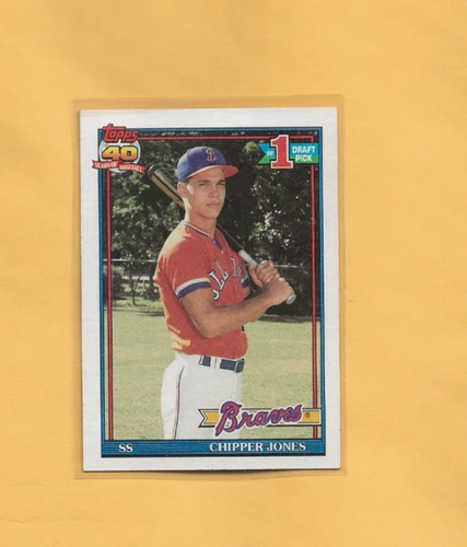 1991 Topps Baseball #333 Chipper Jones RC Rookie BRAVES HOF