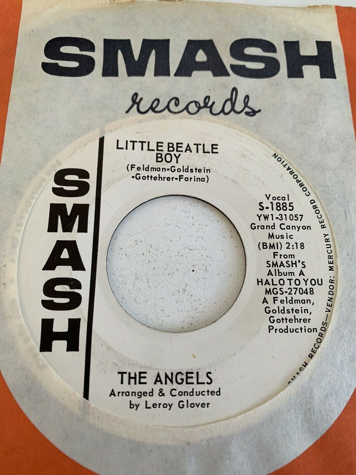 The Angels-Little Beatle Boy/Java (US Smash label: S-1885) 1964 - Promo Pressing