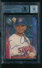 1998 Grandstand Southern League Top Prospects #8 Eric Chavez signed Beckett BAS