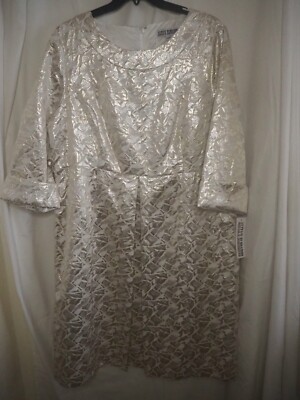 Aliya s Elegance White & Brown Dress Size: 20W Inventory #: L-82