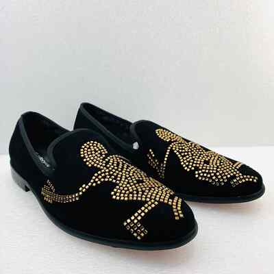 ELANROMAN Loafers Fashion Dress Shoes - Men\'s 46 Amazon.com | ELANROMAN Black Suede Loafers Men main image 2