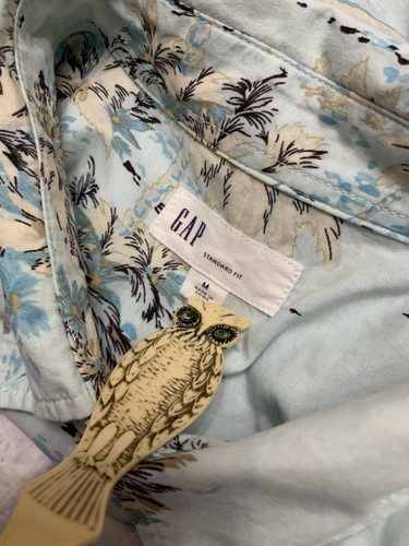 Gap Hawaiian Retro Shirt Cotton Mens Medium - Picture 6 of 9