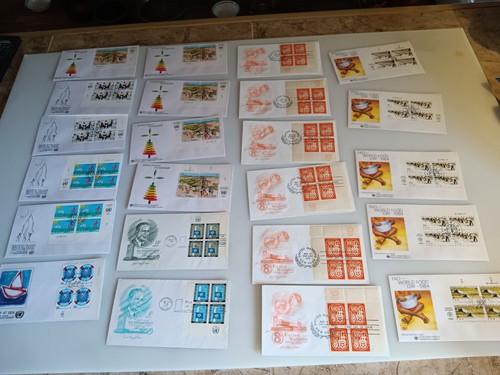 Vereinte Nationen FDC Lot 450 - 60er-80er Jahre Ersttagsbriefe - Bild 11 von 22