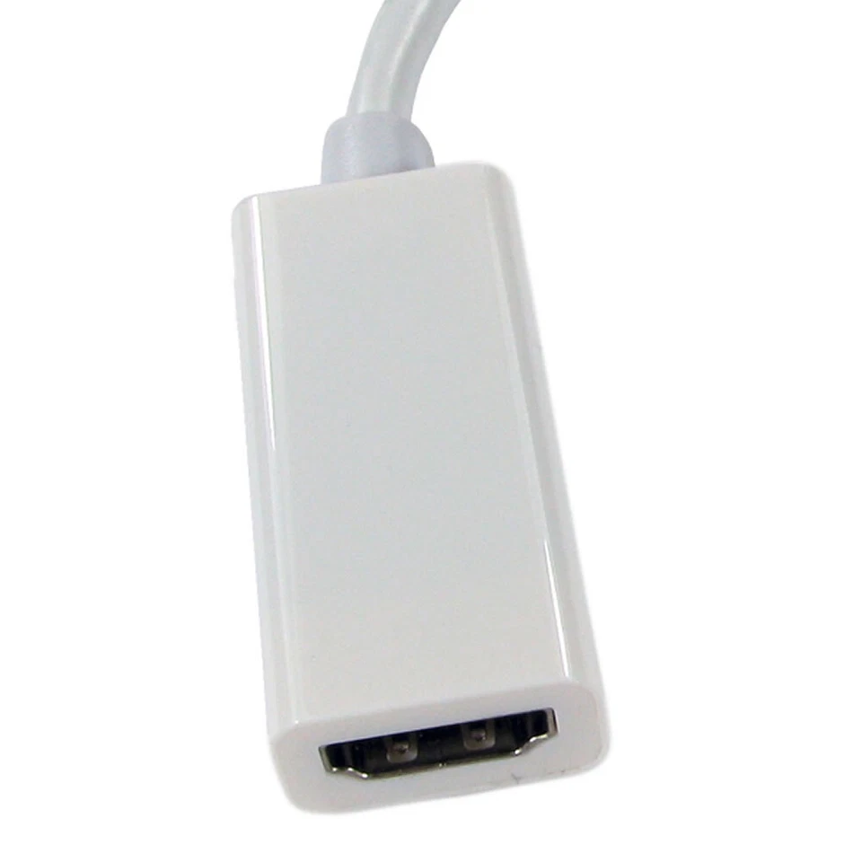 15cm Mini Display Port Thunderbolt Männlich Stecker Zu HDMI Weiblich Adapter - Bild 4 von 4