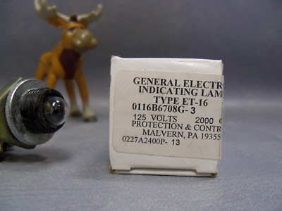 GE Indicating Lamp ET-16 ORANGE 0116B6708G-3 125V 2000 OHMS