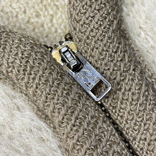 Vtg 50s 60s Mohair Cardigan Men's L/XL Full Zip Fuzzy Shaggy Rockabilly Grunge - Picture 5 of 14