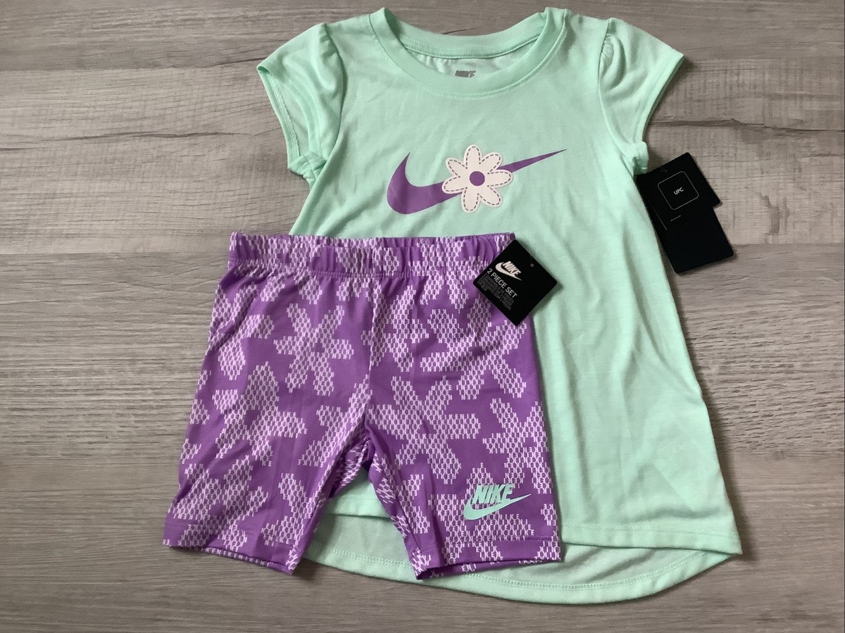 Kids Clothes Nike Purple Biker Shorts Nike Girls Mint Green