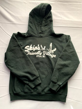 gildan Boys Green long sleeve hoodie Ships Viillage Wi Size S