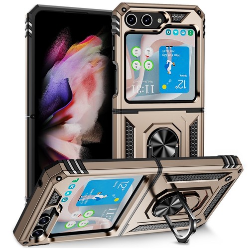 Case For Samsung Galaxy Z Flip5 4 3 Magnetic Armor Ring Holder Stand Phone Cover - Picture 8 of 61