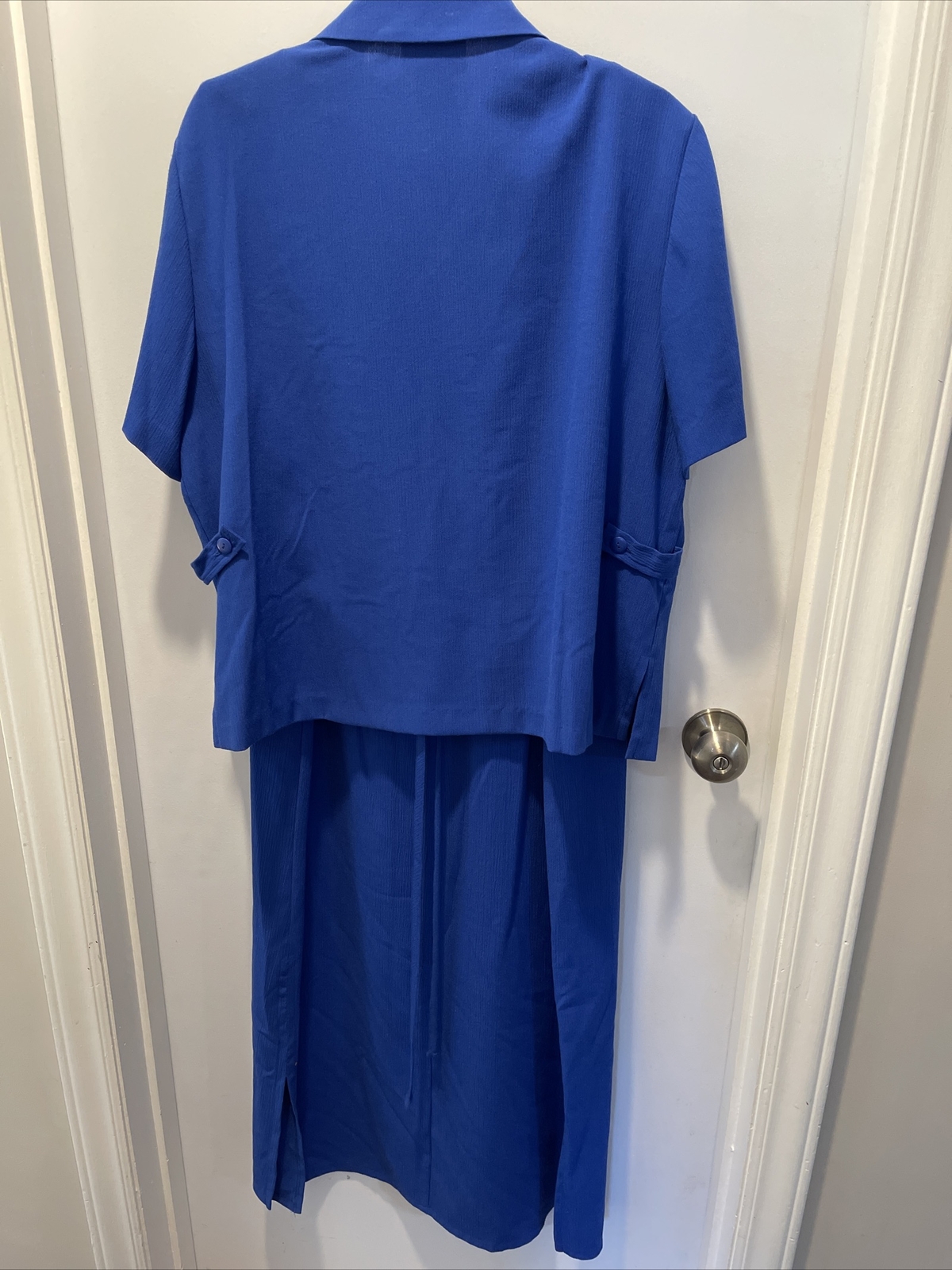 Vintage BASIC EDITIONS Cobalt Blue Periwinkle Dre… - image 5