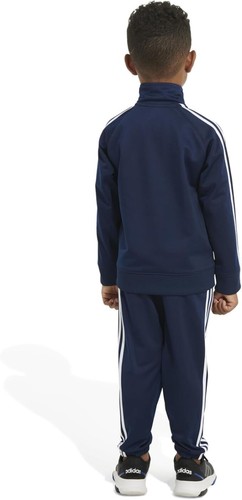 adidas Boys Tricot Tracksuit Jacket Jogger Pant Set Size 4 Dark Blue - Picture 5 of 5