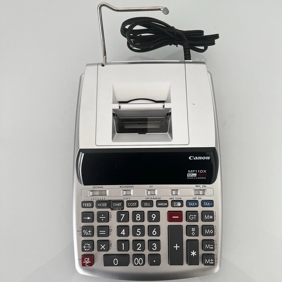 Canon MP11DX 12 Digits 2-Color Print Desktop Printing Calculator TESTED - Image 3 of 4