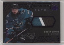 2020-21 SPx UD Black Obsidian Patch Purple /25 Brent Burns #OJ-BU Patch 0gn4