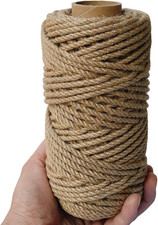 4Mm Jute Twine, 164 Feet Braided Jute Rope, Heavy Duty and Thick Twine Rope for