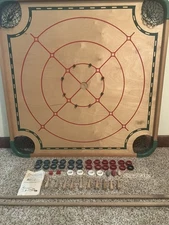 Carom And Crokinole Vintage '100 Play' Board Game